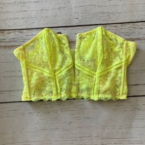 NWT VS plunge lace strapless bustier